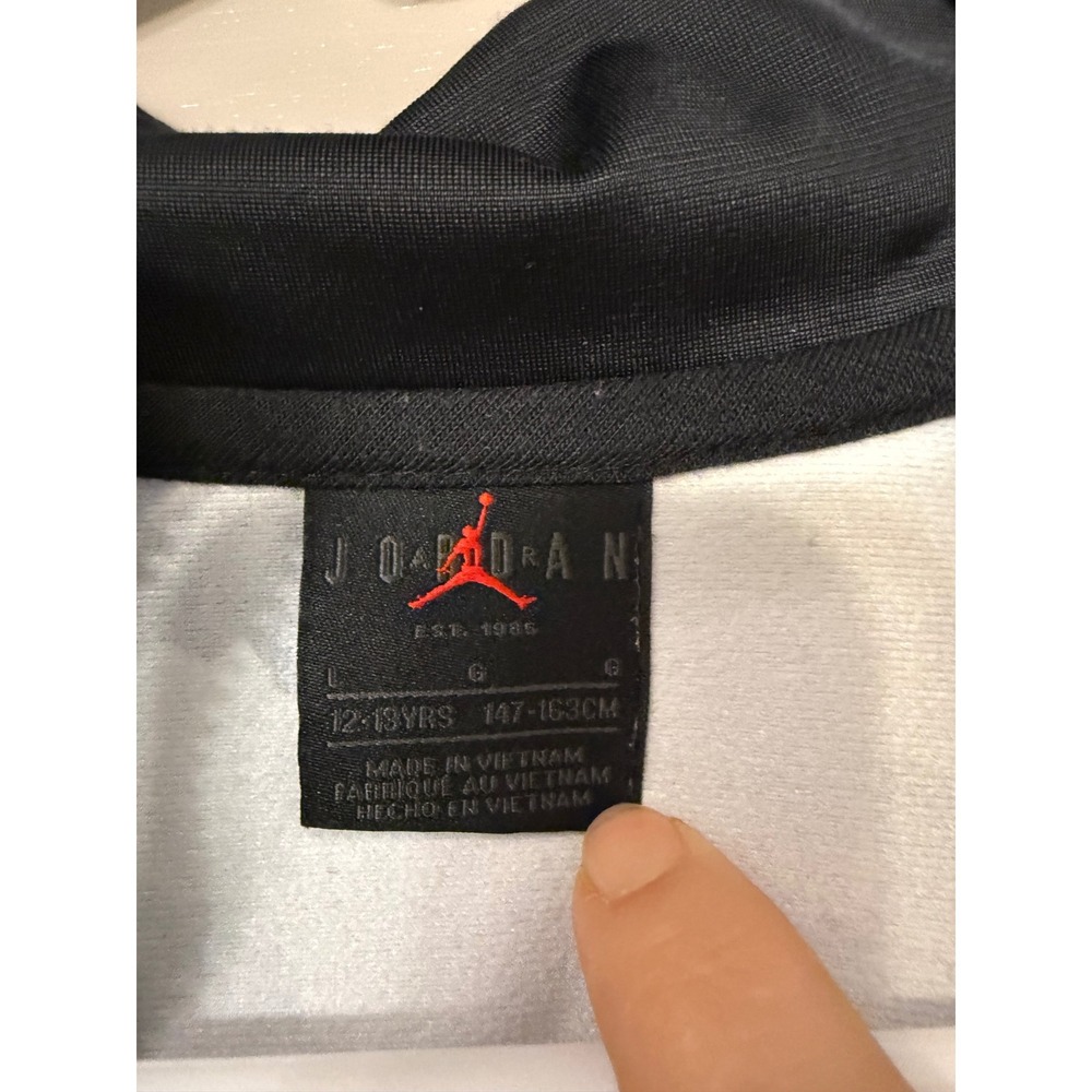 Kids Air Jordan Camouflage Track Jacket Full Zip Black Grey White Size L - Picture 3 of 6